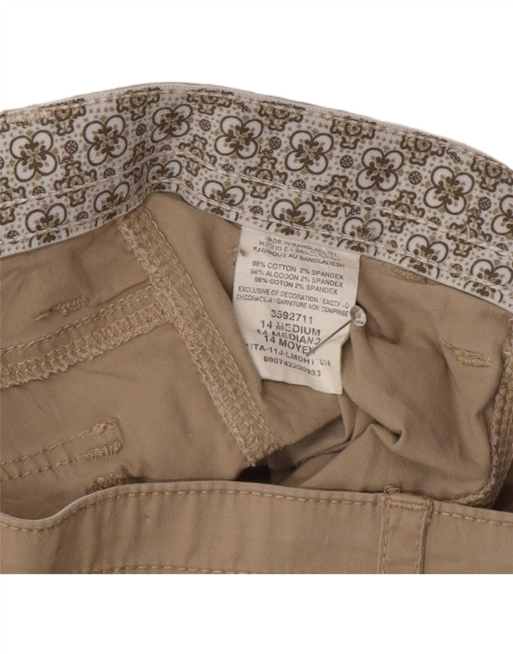 Shorts cargo feminino LEE US 14 XL W34 algodão bege