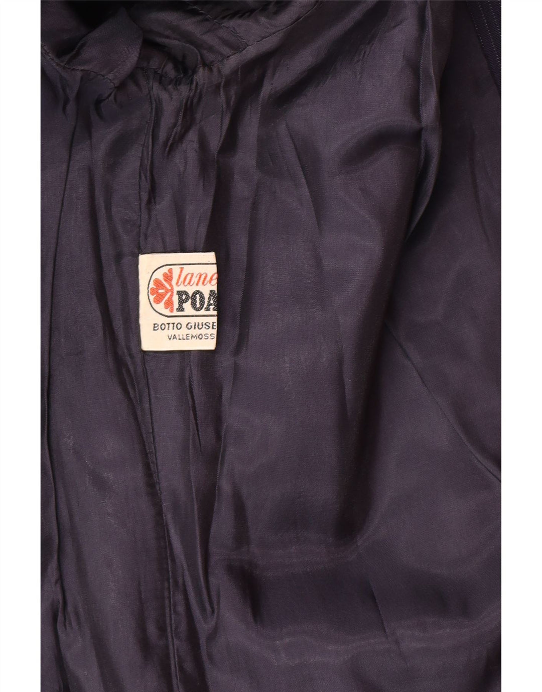 Jaqueta blazer feminina vintage com 1 botão IT 46 risca de giz grande azul marinho