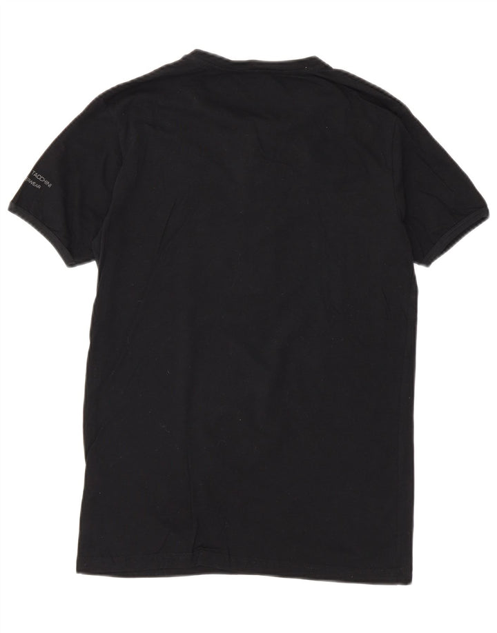 SERGIO TACCHINI Camiseta masculina top pequeno algodão preto
