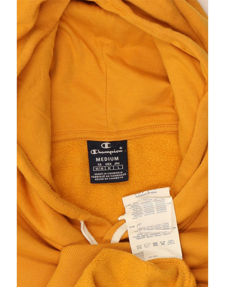 Jumper com capuz gráfico masculino Champion médio algodão amarelo
