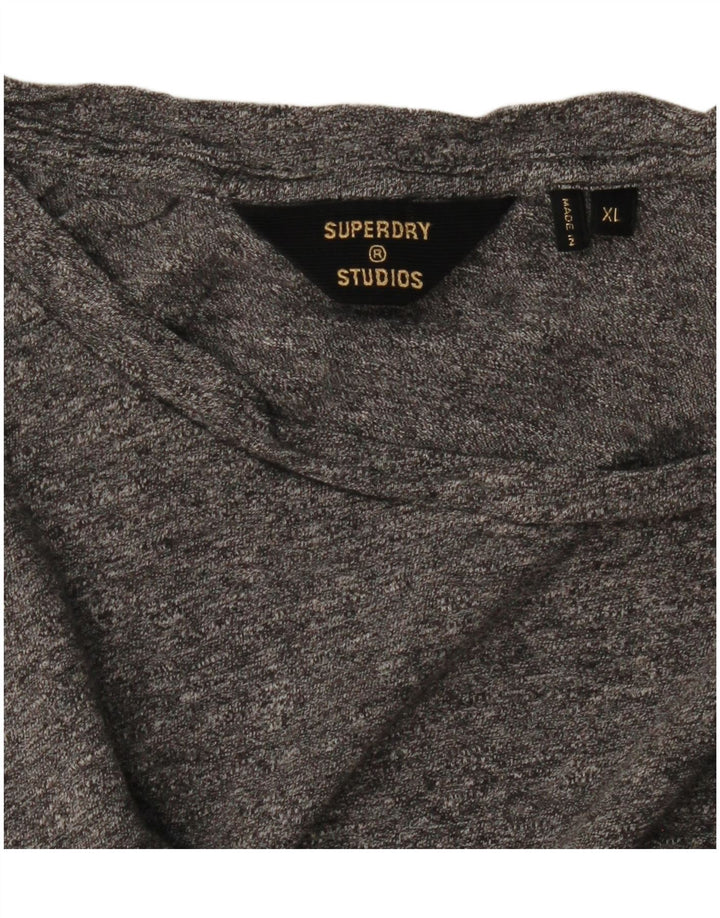 Camiseta masculina Superdry Top XL cinza manchado