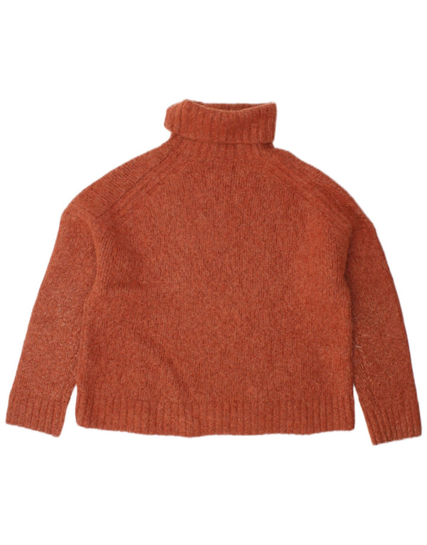 Suéter feminino SUPERDRY com gola redonda e gola alta Reino Unido 12 marrom médio