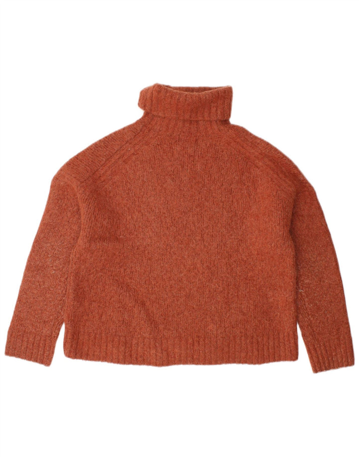 Suéter feminino SUPERDRY com gola redonda e gola alta Reino Unido 12 marrom médio