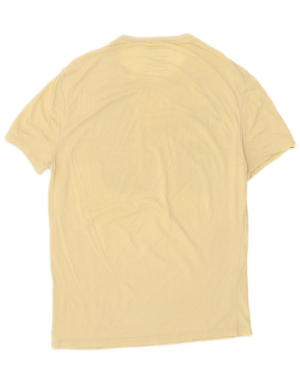 Calvin Klein Jeans Camiseta masculina gráfica top grande algodão amarelo