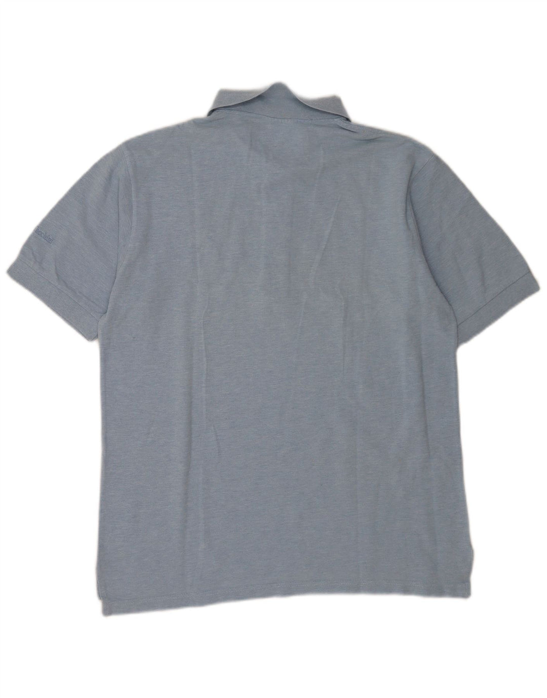 Camisa polo masculina Sergio Tacchini IT 50 algodão manchado azul médio