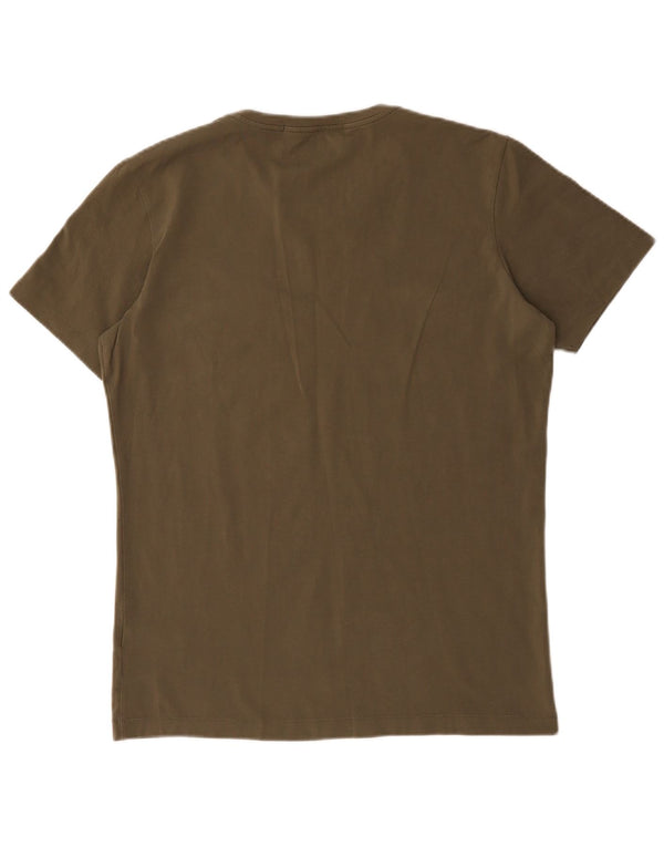 Camiseta masculina Calvin Klein Jeans Top XL algodão cáqui
