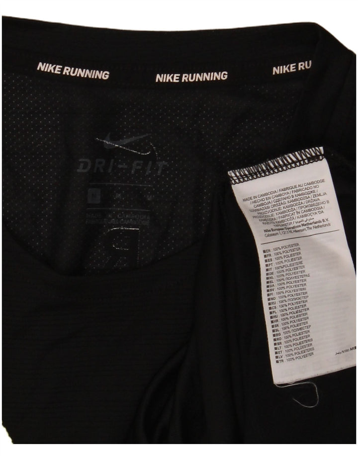 Camiseta feminina NIKE Dri Fit Graphic Top Médio Preto Poliéster