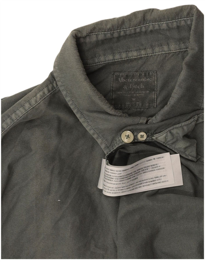 Camisa masculina ABERCROMBIE & FITCH algodão cinza médio