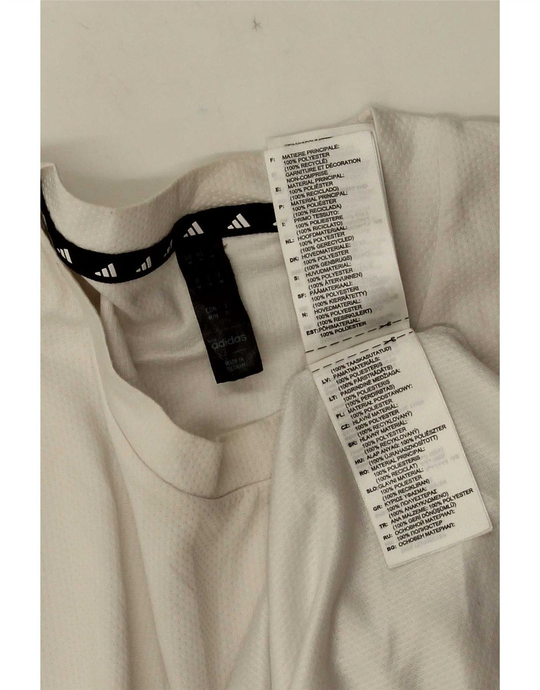 Adidas Mens Aeroready Camiseta Top Médio Poliéster Branco