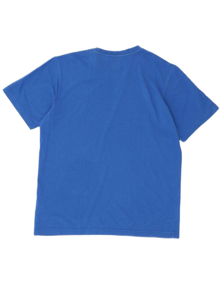 Adidas Mens Climalite Graphic Camiseta Top Médio Algodão Azul