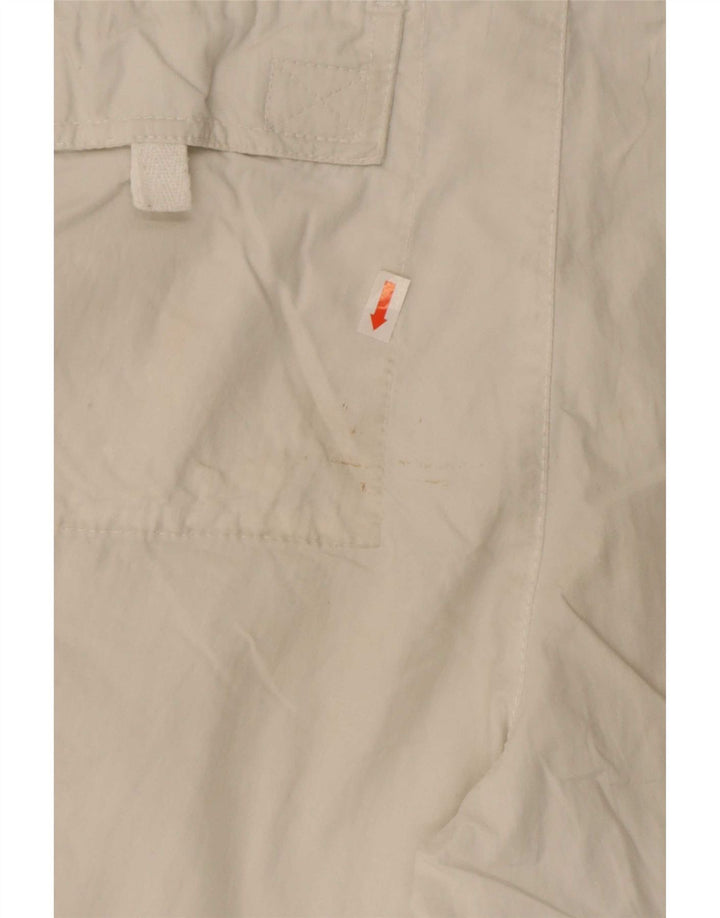 Gaastra Mens Graphic Cargo Shorts Pequeno W29 Algodão Branco