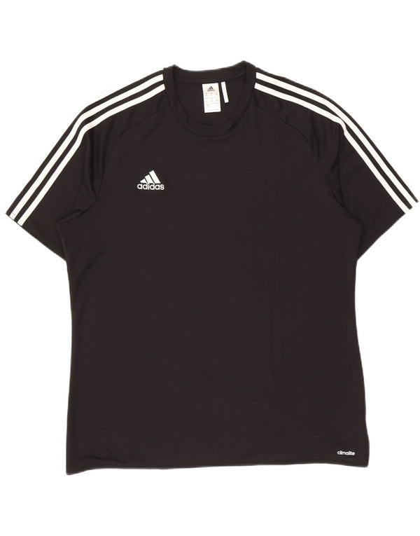 Adidas Mens Climalite Camiseta Top XL Preto Poliéster
