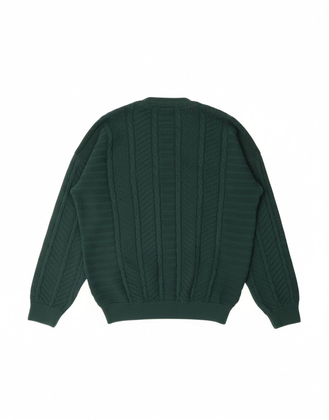 Suéter masculino KELLERMAN com gola redonda, grande lã verde