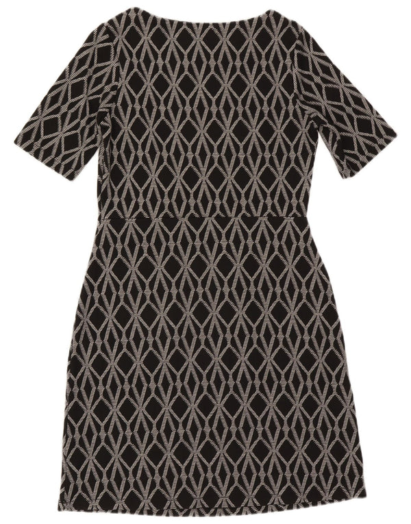 Próximo Vestido bainha feminino UK 12 poliéster geométrico cinza médio