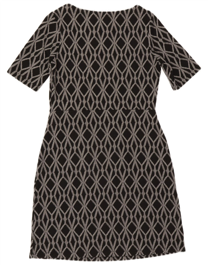 Próximo Vestido bainha feminino UK 12 poliéster geométrico cinza médio