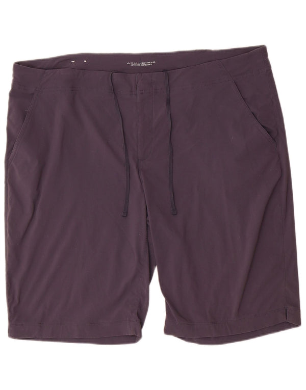 Columbia Womens Omni-Shield Chino Shorts US 18 2XL W40 Azul marinho Nylon