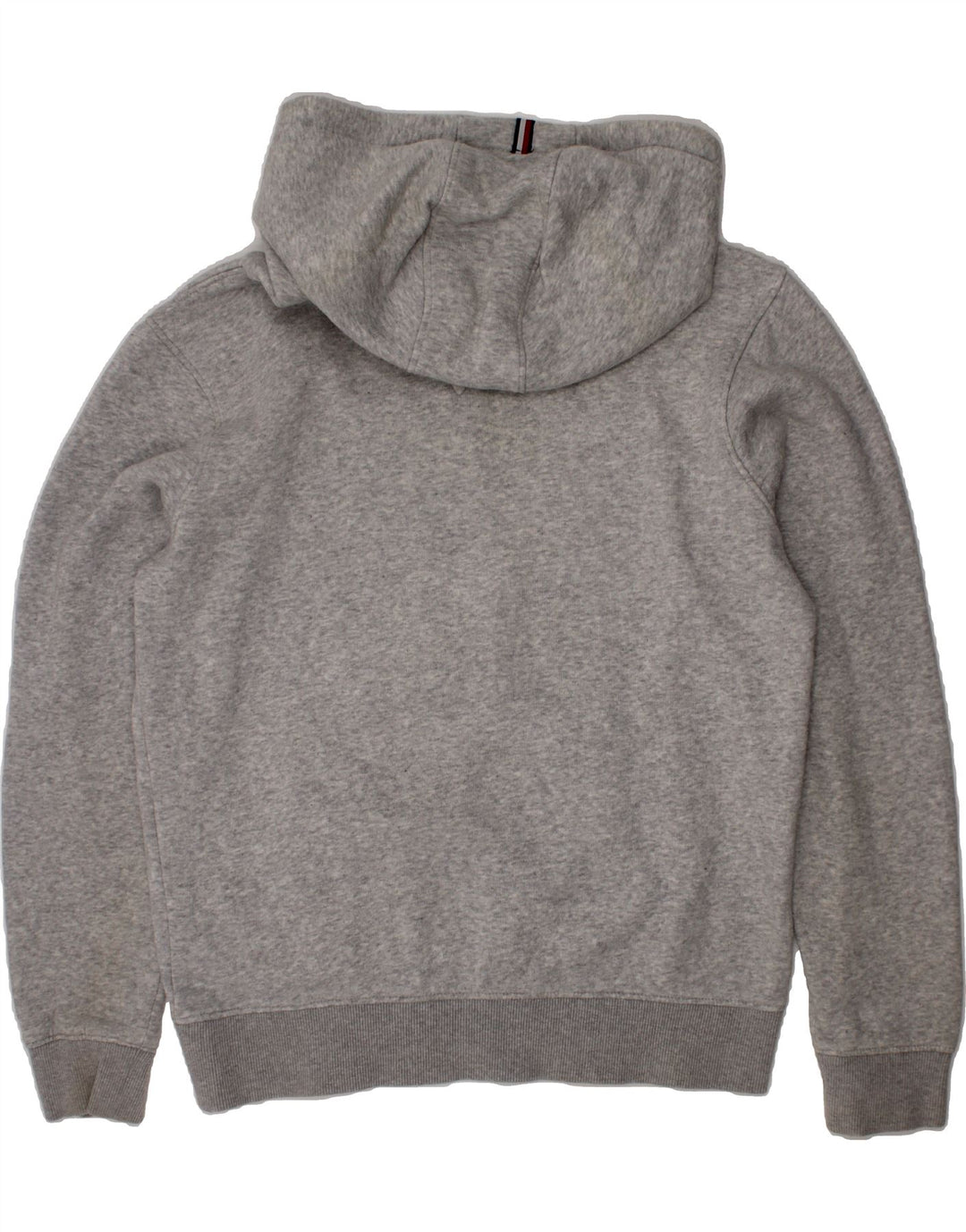 TOMMY HILFIGER Girls Graphic Hoodie Jumper 13-14 Years Grey Cotton Vintage Tommy Hilfiger and Second-Hand Tommy Hilfiger from Messina Hembry 