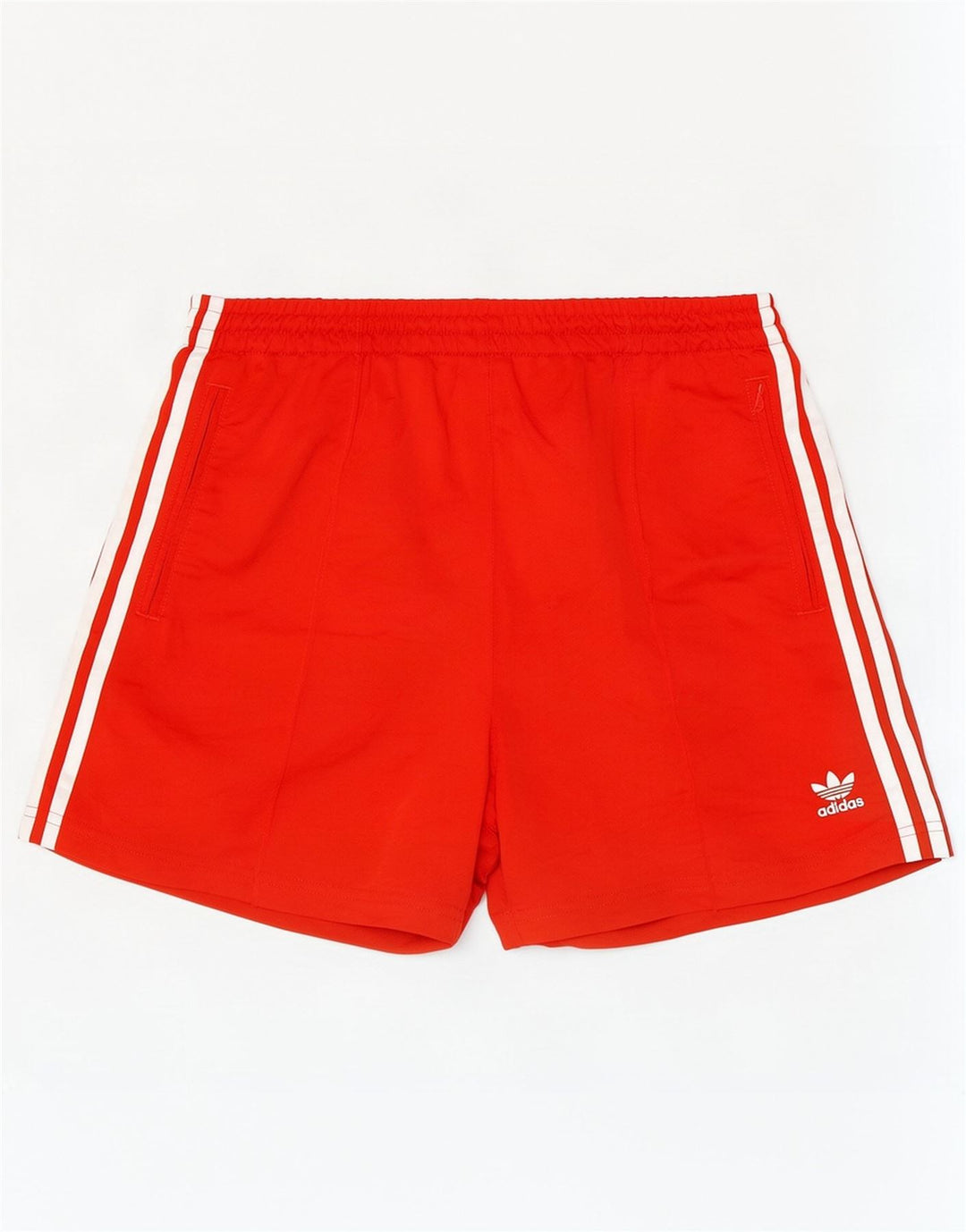 Shorts esportivos femininos Adidas UK 16/18 grande poliéster vermelho
