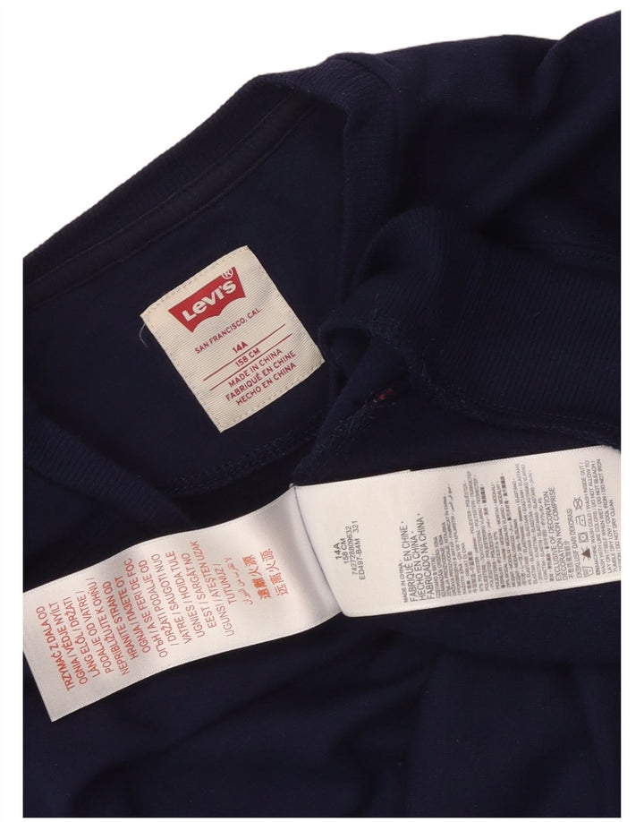 Moletom cropped feminino Levi's 13-14 anos azul marinho poliéster