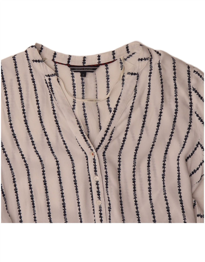 Blusa feminina TOMMY HILFIGER manga comprida US 6 médio branco floral