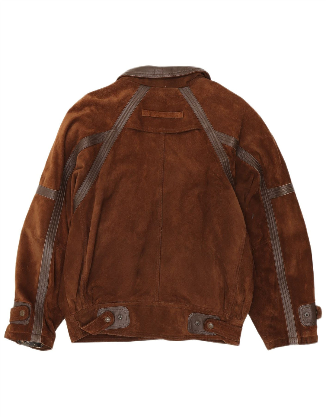 Jaqueta masculina vintage de camurça IT 50 grande couro marrom