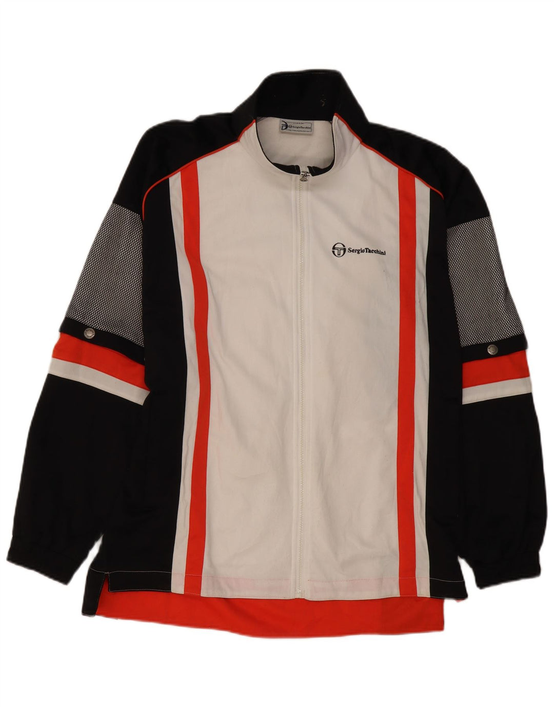 SERGIO TACCHINI Jaqueta masculina de agasalho IT 52 grande bloco colorido branco