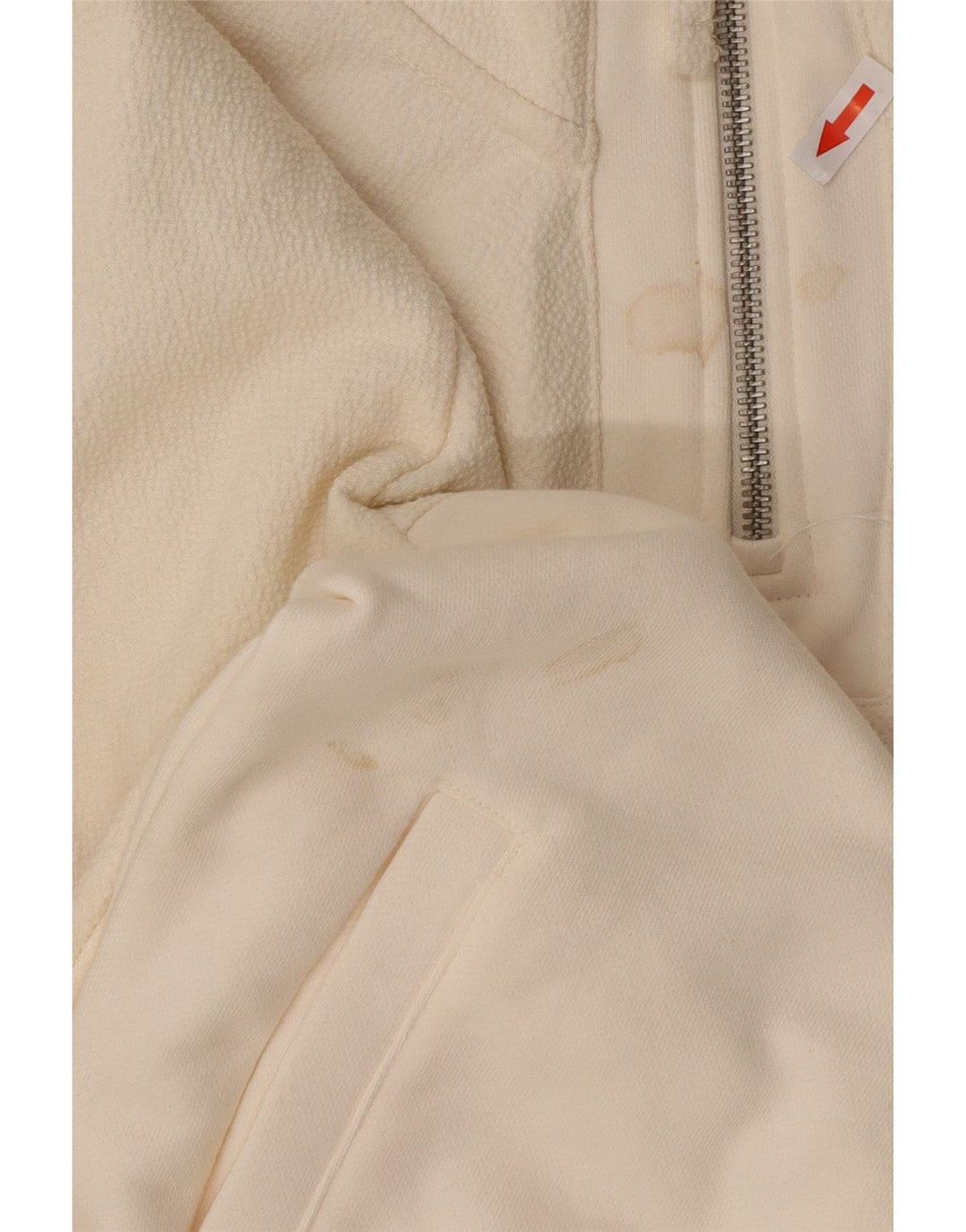 Moletom masculino Zara com zíper e gola em poliéster pequeno branco