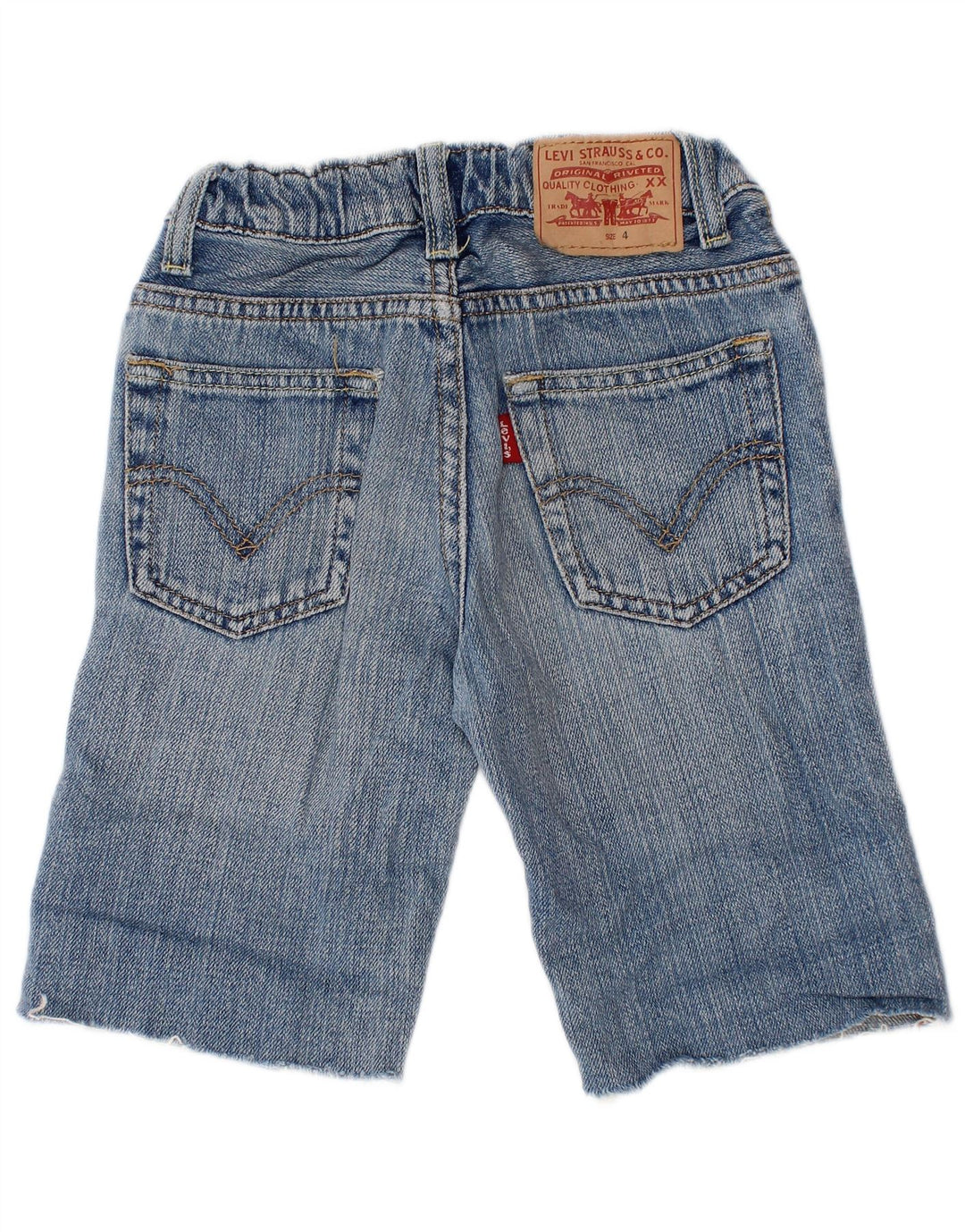 Shorts jeans Levi's Boys 3-4 anos W22 azul algodão