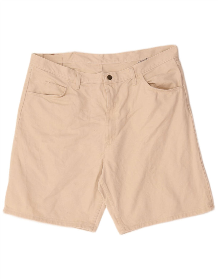 Shorts jeans masculino Wrangler W40 XL algodão bege