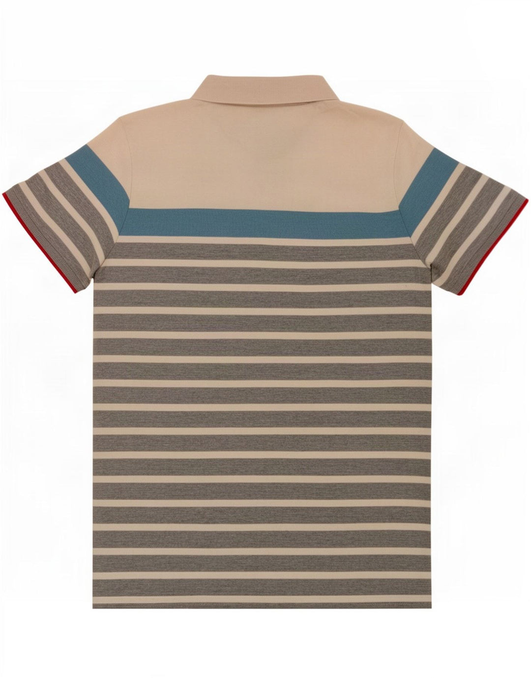 Camisa polo masculina Ellesse Heritage média de algodão listrado multicolorido
