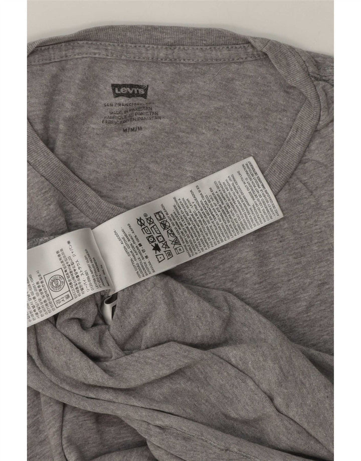 Camiseta masculina Levi's Top cinza médio algodão manchado