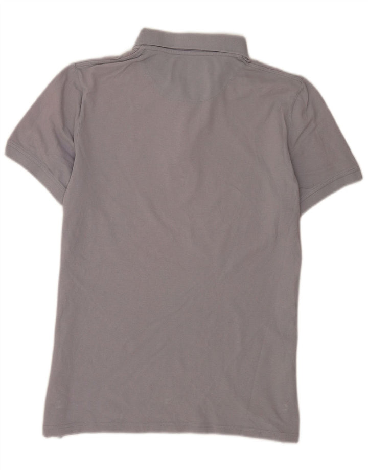 Lyle & Scott Camisa polo masculina de manga curta grande algodão cinza