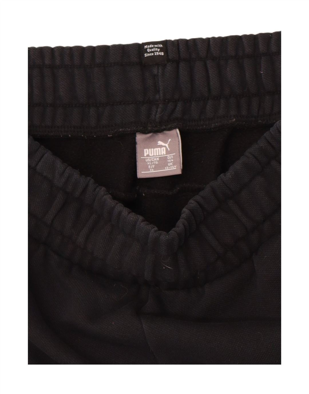 PUMA Meninos Calças de Treino Gráfico Joggers 13-14 Anos Algodão Preto