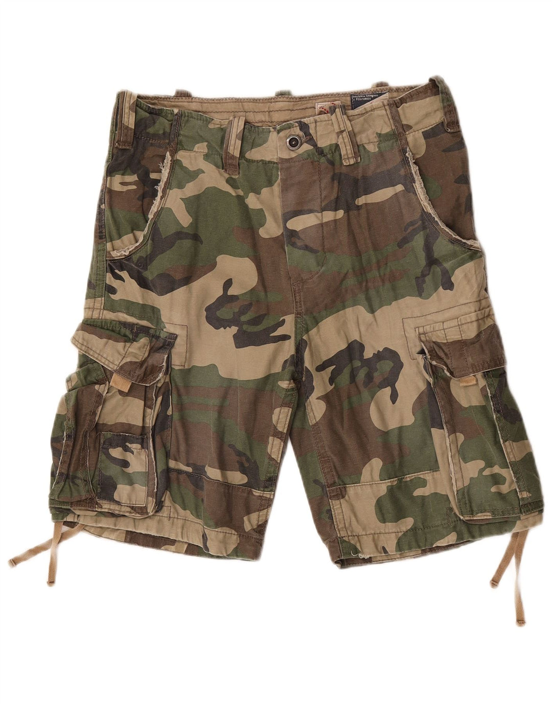 Shorts cargo masculino Jack & Jones médio W32 cáqui algodão camuflado