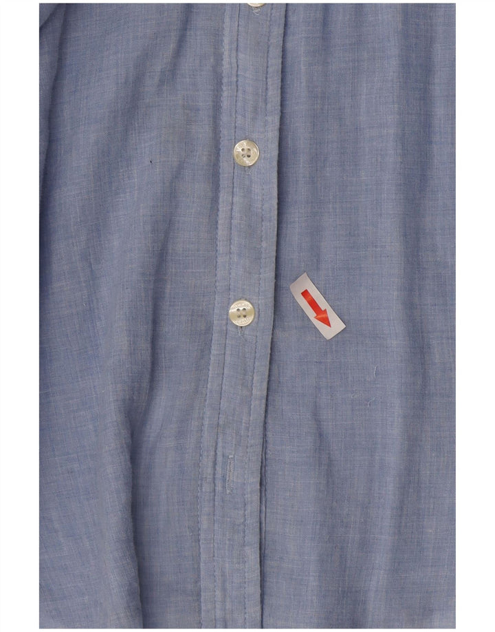 Camisa feminina Guess UK 14 algodão azul médio