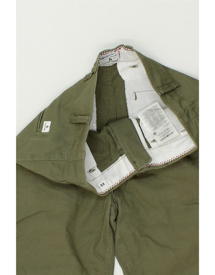 JACK & JONES Mens Chino Shorts XS W27  Green Cotton Vintage Jack & Jones and Second-Hand Jack & Jones from Messina Hembry 