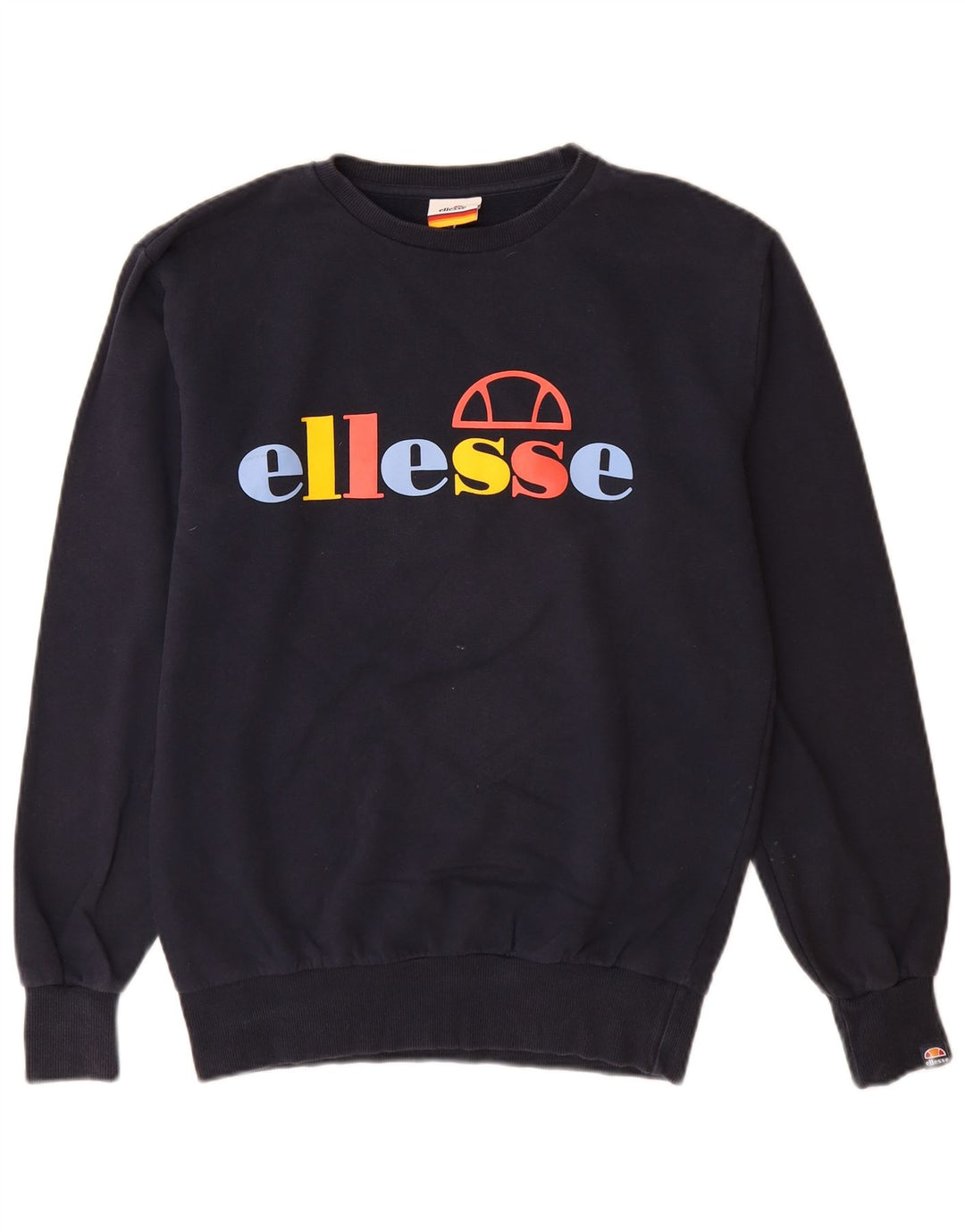 Ellesse moletom masculino gráfico jumper médio azul marinho algodão