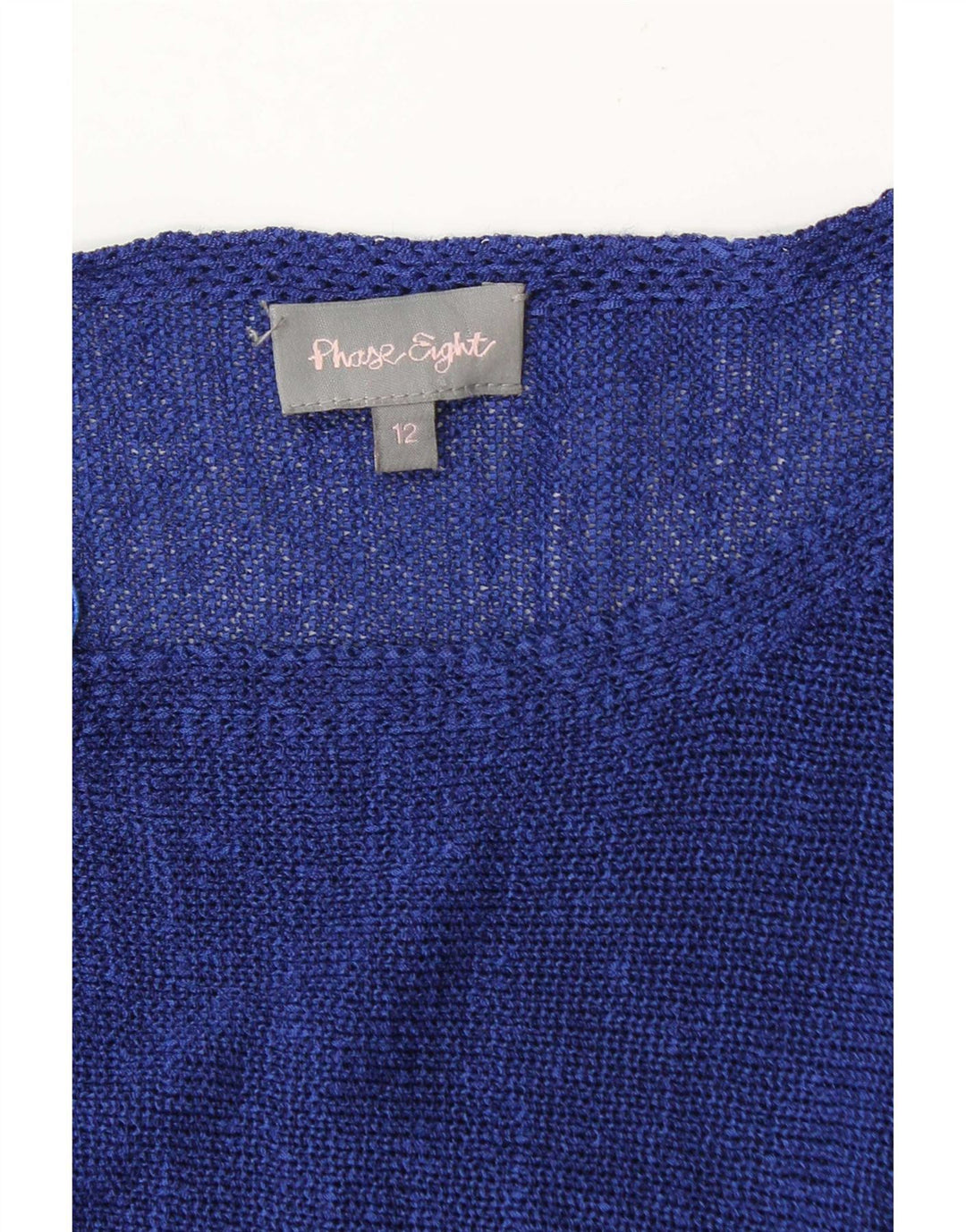 Suéter feminino Phase Eight com gola canoa Reino Unido 12 azul marinho médio