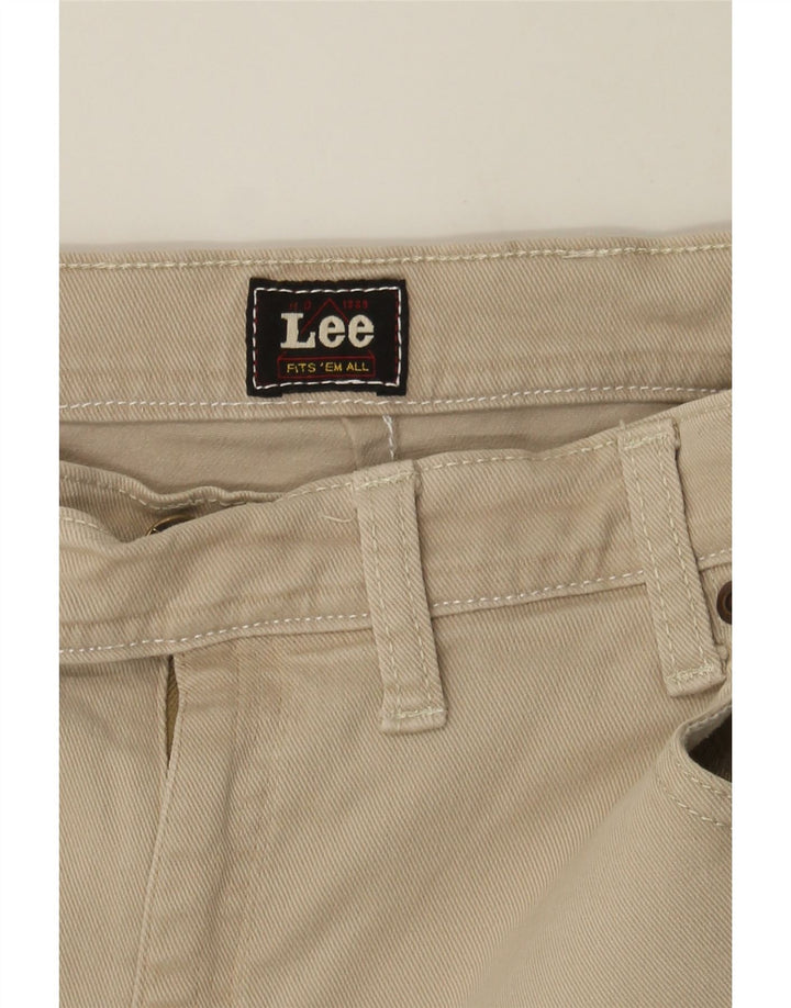 LEE Mens Brooklyn Straight Suit Trousers W38 L31 Beige Cotton Vintage Lee and Second-Hand Lee from Messina Hembry 