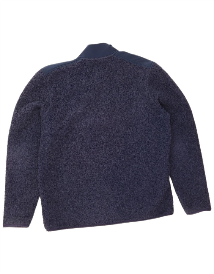 Under Armour Mens Button Neck Fleece Jumper Grande Poliéster Azul Marinho
