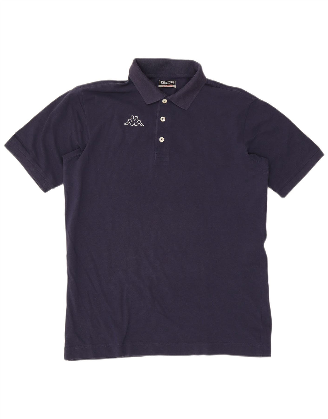 Camisa pólo gráfica masculina Kappa grande algodão azul marinho