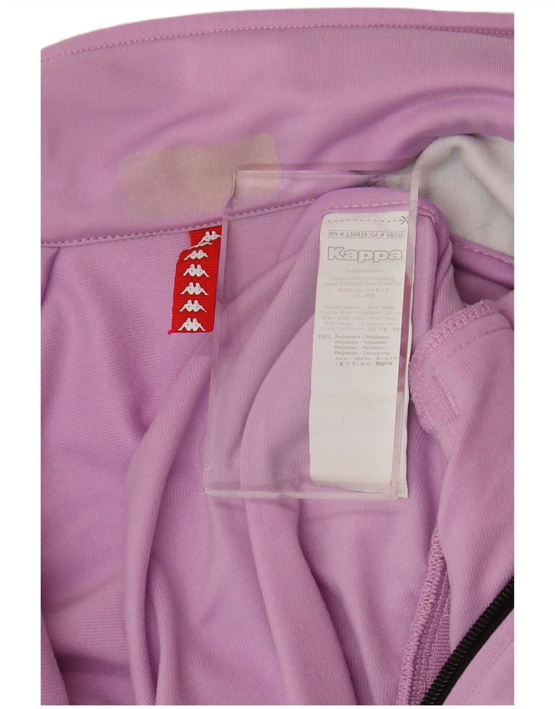 Jaqueta feminina KAPPA com estampa gráfica UK 16 grande bloco colorido roxo