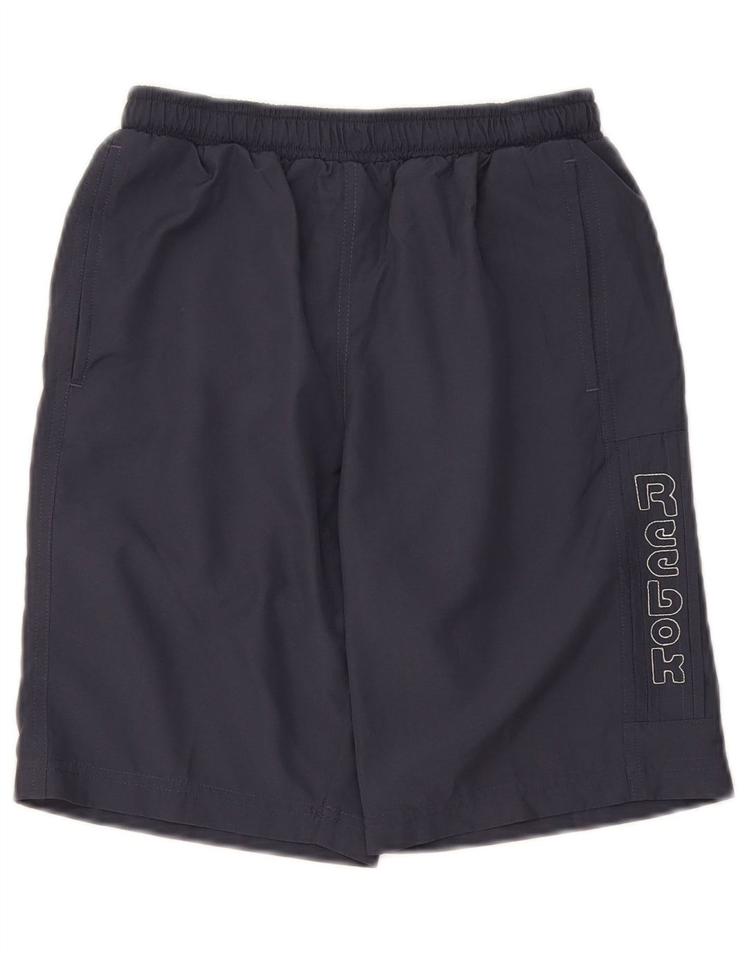 Shorts esportivos Reebok Classic Graphic para meninos 9-10 anos cinza poliéster