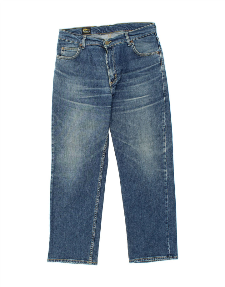 Jeans retos femininos LEE W34 L30 algodão azul
