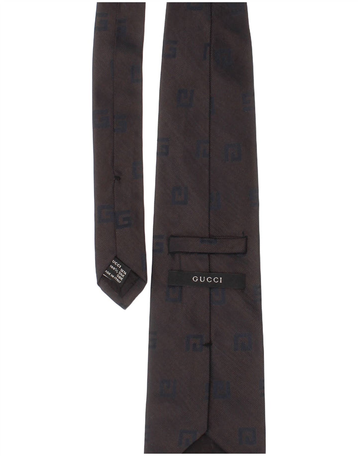 Gravata masculina Gucci tamanho único cinza seda clássico