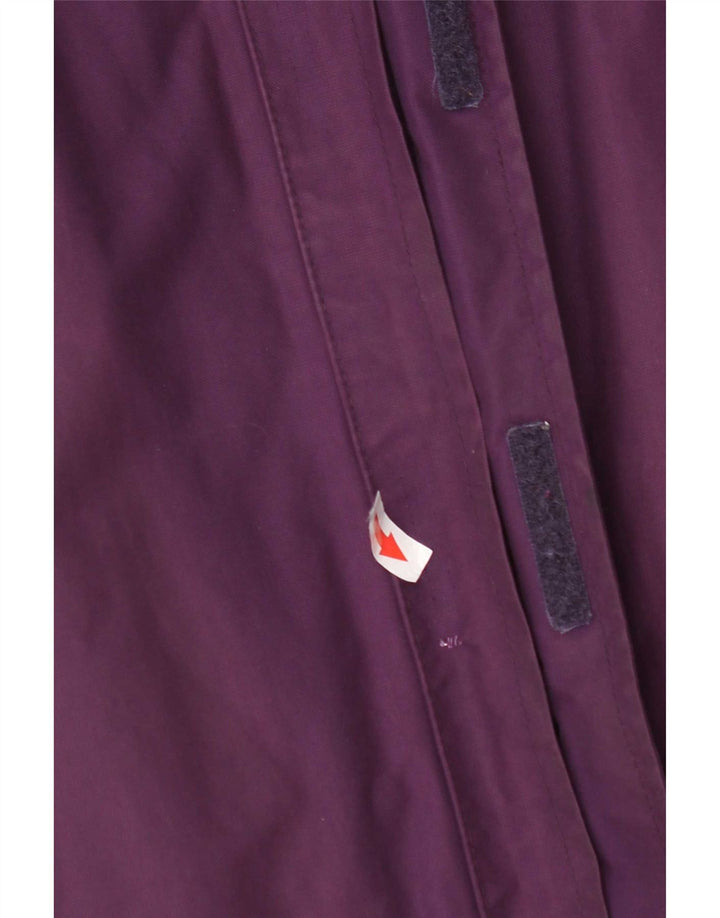 Jaqueta corta-vento feminina com capuz Berghaus UK 12 nylon roxo médio