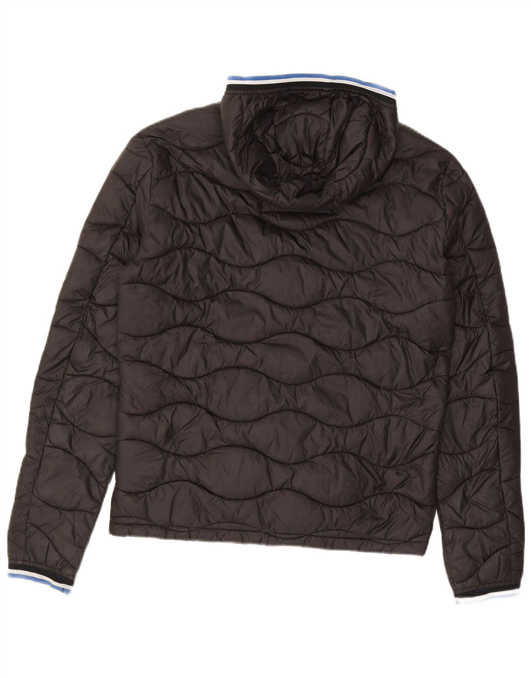 Jaqueta masculina acolchoada com capuz SUPERDRY Reino Unido 36 nylon preto pequeno