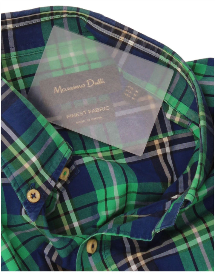 Camisa masculina Massimo Dutti xadrez verde médio