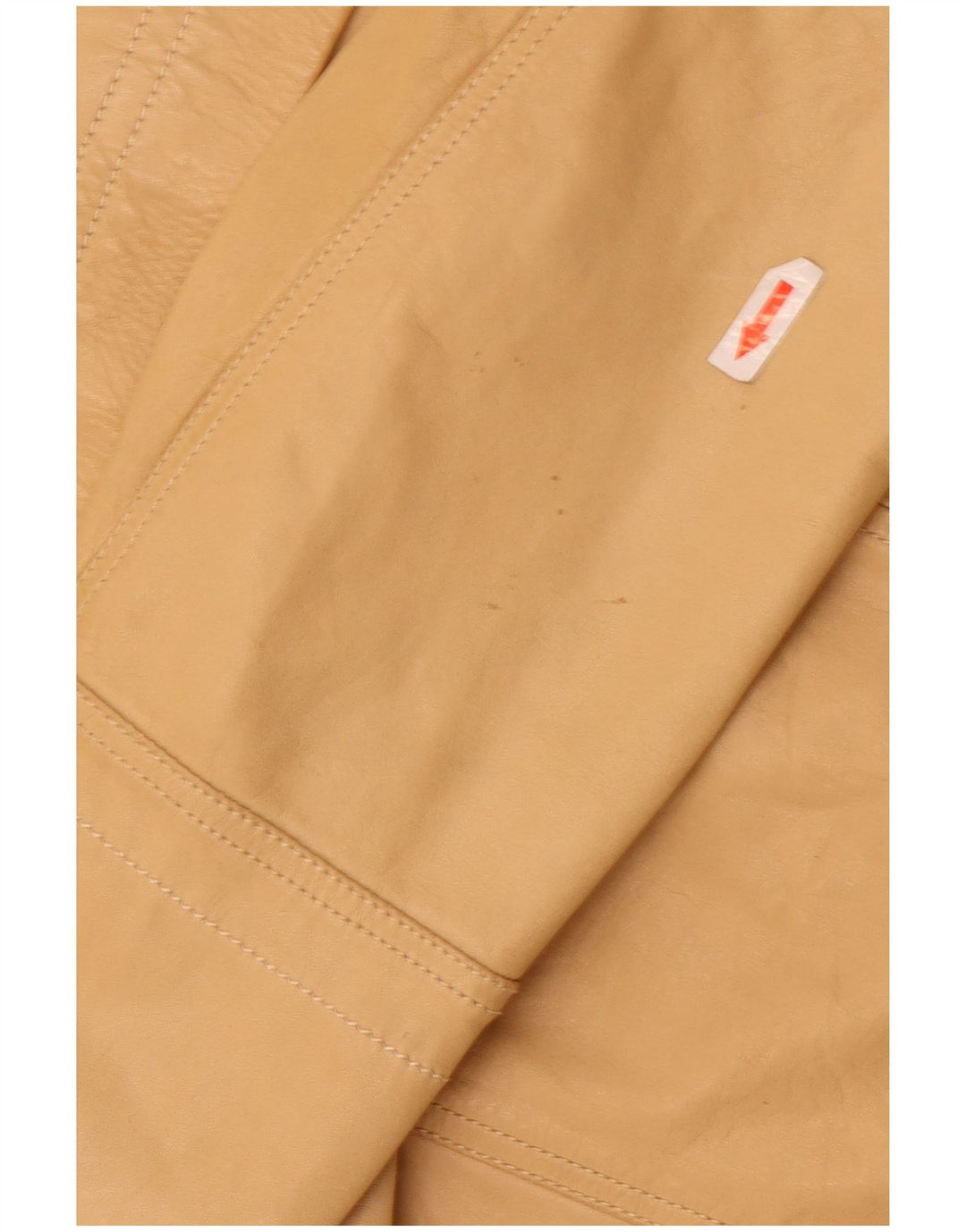 Jaqueta de couro militar masculina Dekker UK 38 médio bege