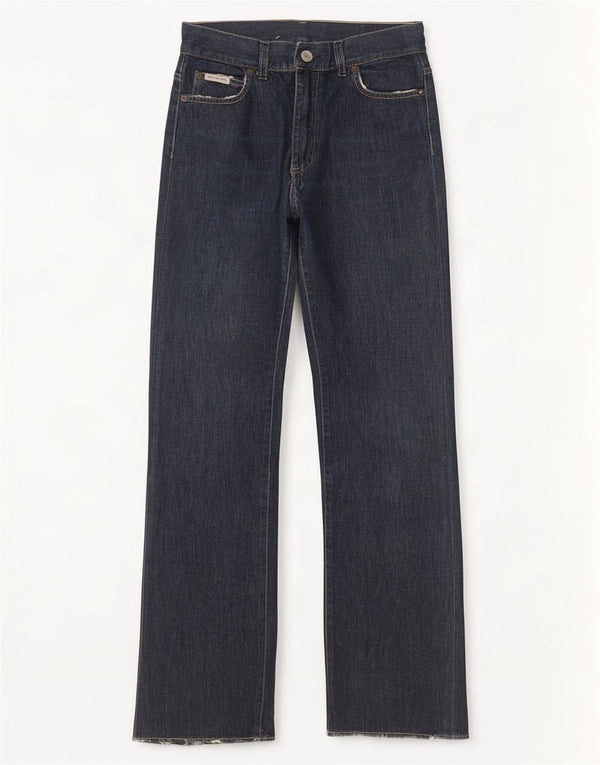 Calça jeans reta feminina Calvin Klein W27 L32 algodão azul marinho
